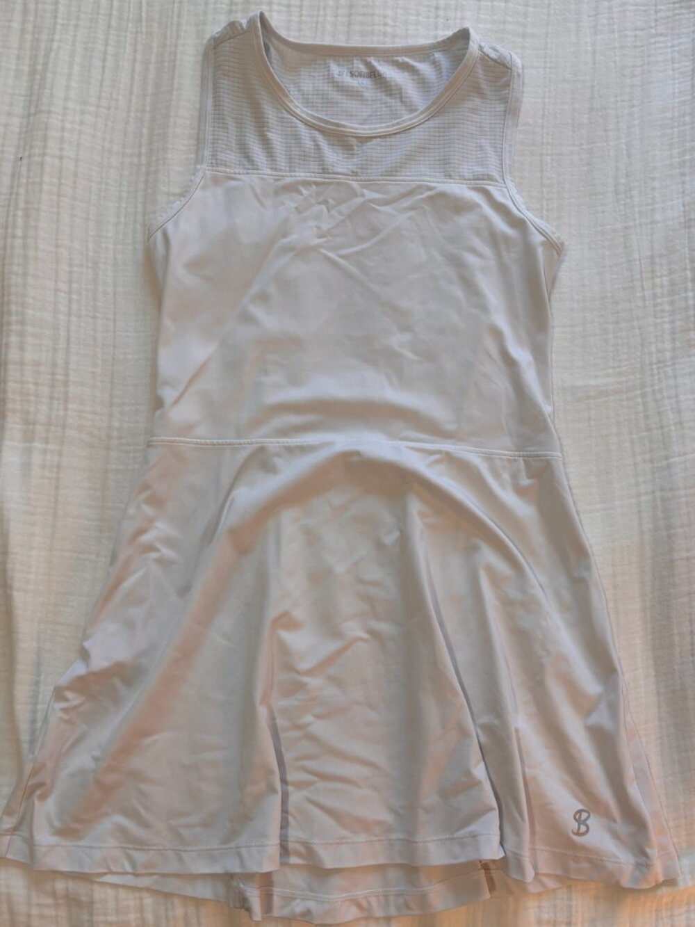 Girls' White Classic Tank Tennis Dress